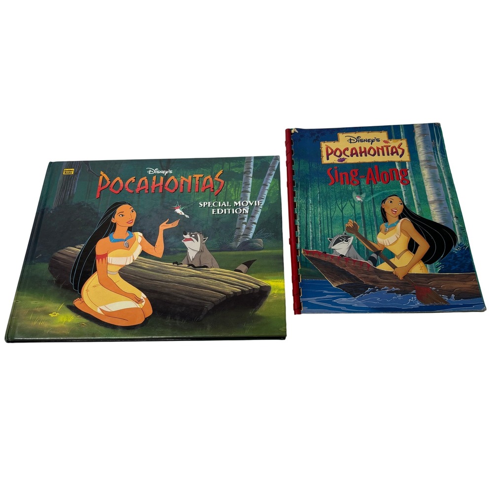 Vintage 1995 Disney Pocahontas Special Movie Edition & Sing-Along‎ Book Set 90s